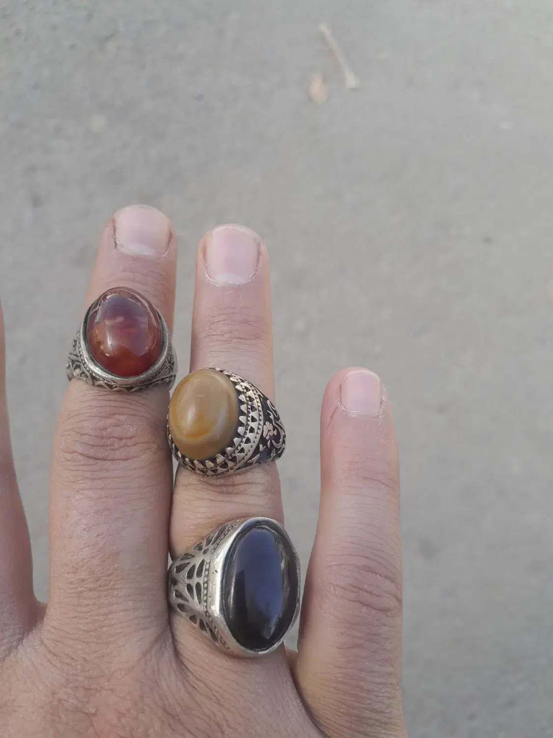 انگشتر نقره|جواهرات|مبارکه, |دیوار