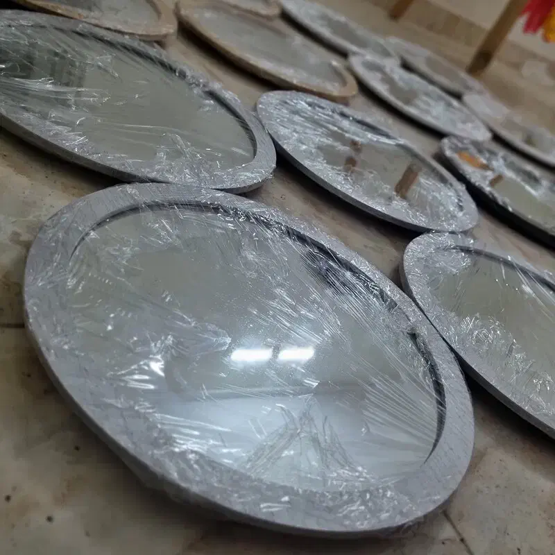 مجموعه آینه ۵ تیکه گرد با هم تاورا رنگ نقره ای|آینه|گرگان, |دیوار