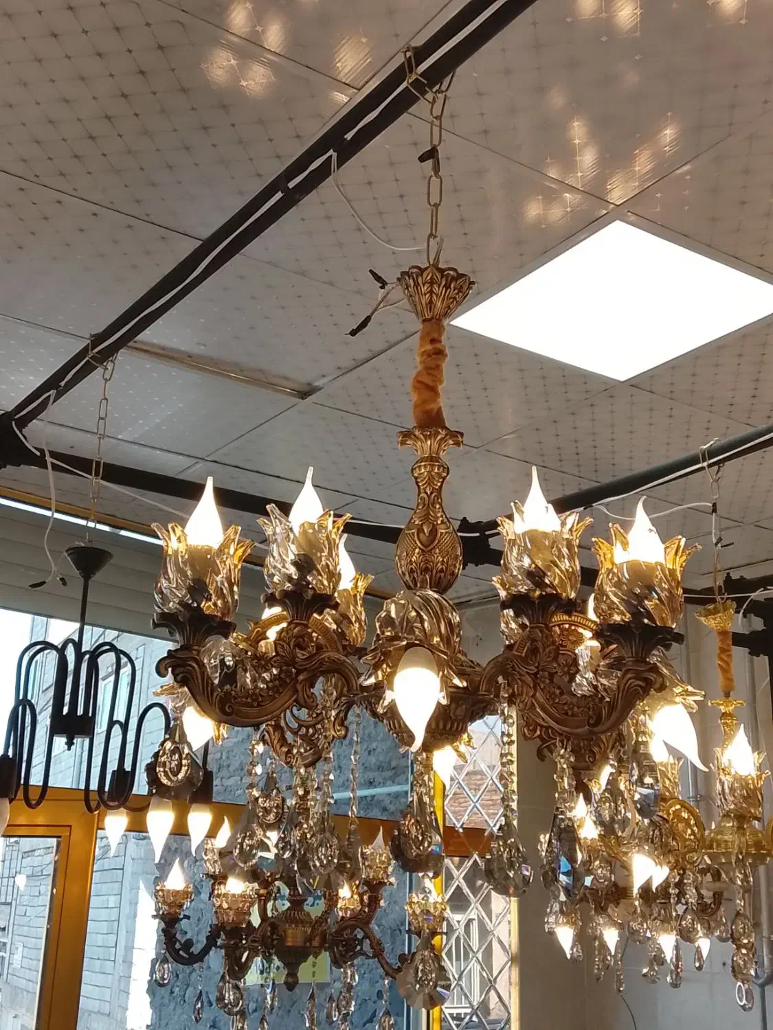 لوستر رز|لوستر و چراغ آویز|تبریز, |دیوار