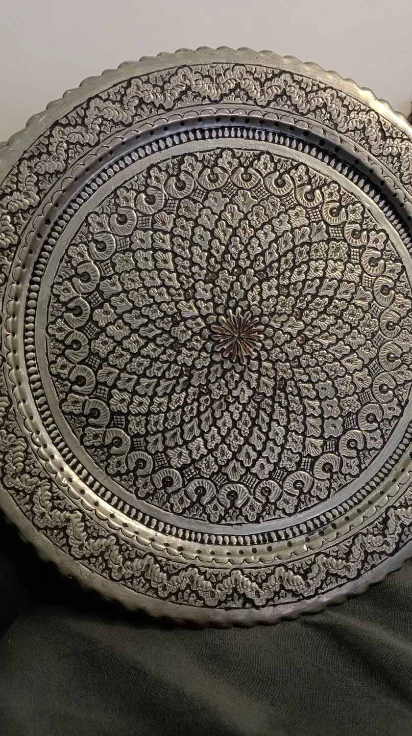 سینی مسی قلمکاری|صنایع دستی و سایر لوازم تزئینی|تهران, طیب|دیوار