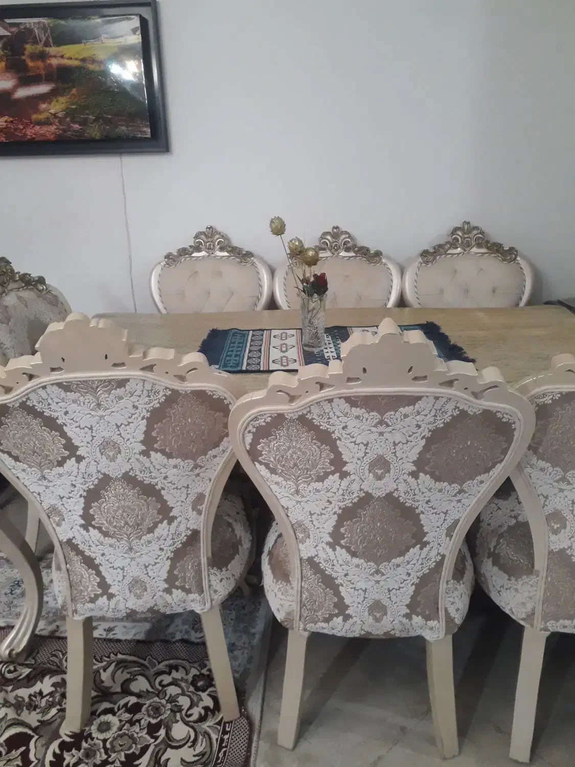 میزغذاخوری سلطنتی هشت نفری|میز و صندلی غذاخوری|صفادشت, |دیوار