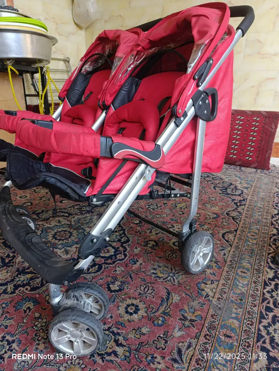 کالسکه دوقلو برند بی بی باس|کالسکه و لوازم جانبی|چاف و چمخاله, |دیوار