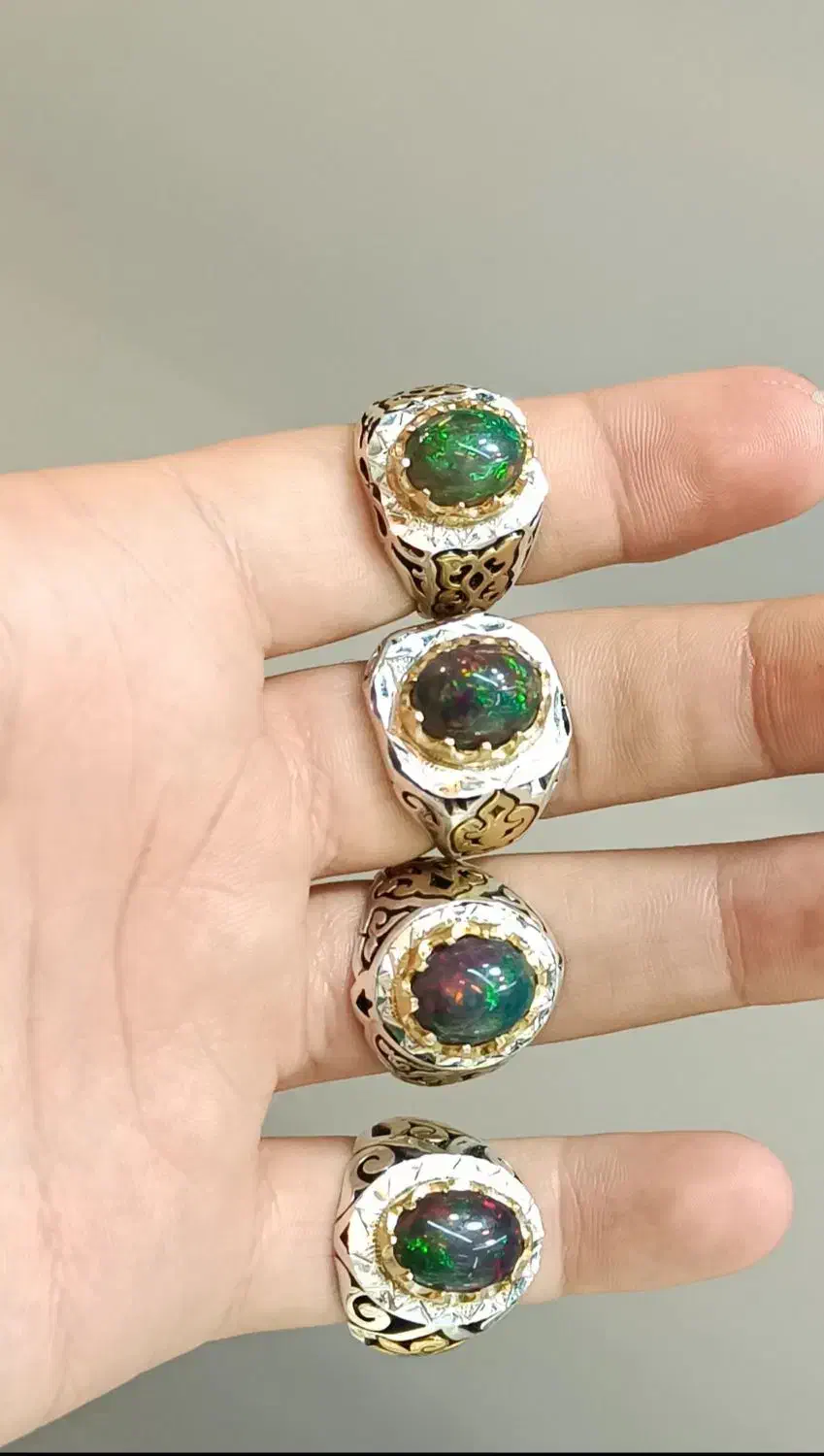 انگشتر بلک اوپال محشر و زیبا|جواهرات|مشهد, هفده شهریور|دیوار