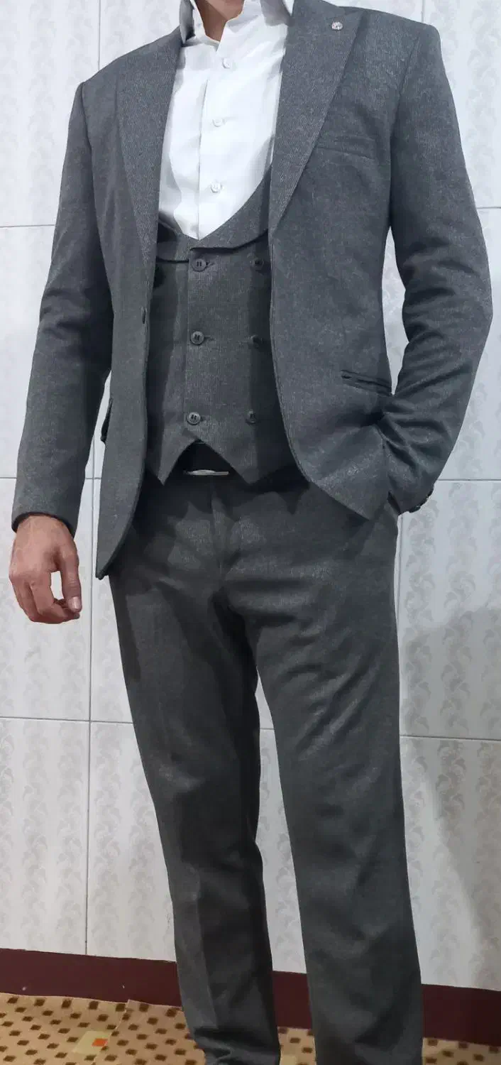 کت و شلوار طوسی سایز ۴۶|لباس|پارس‌آباد, |دیوار