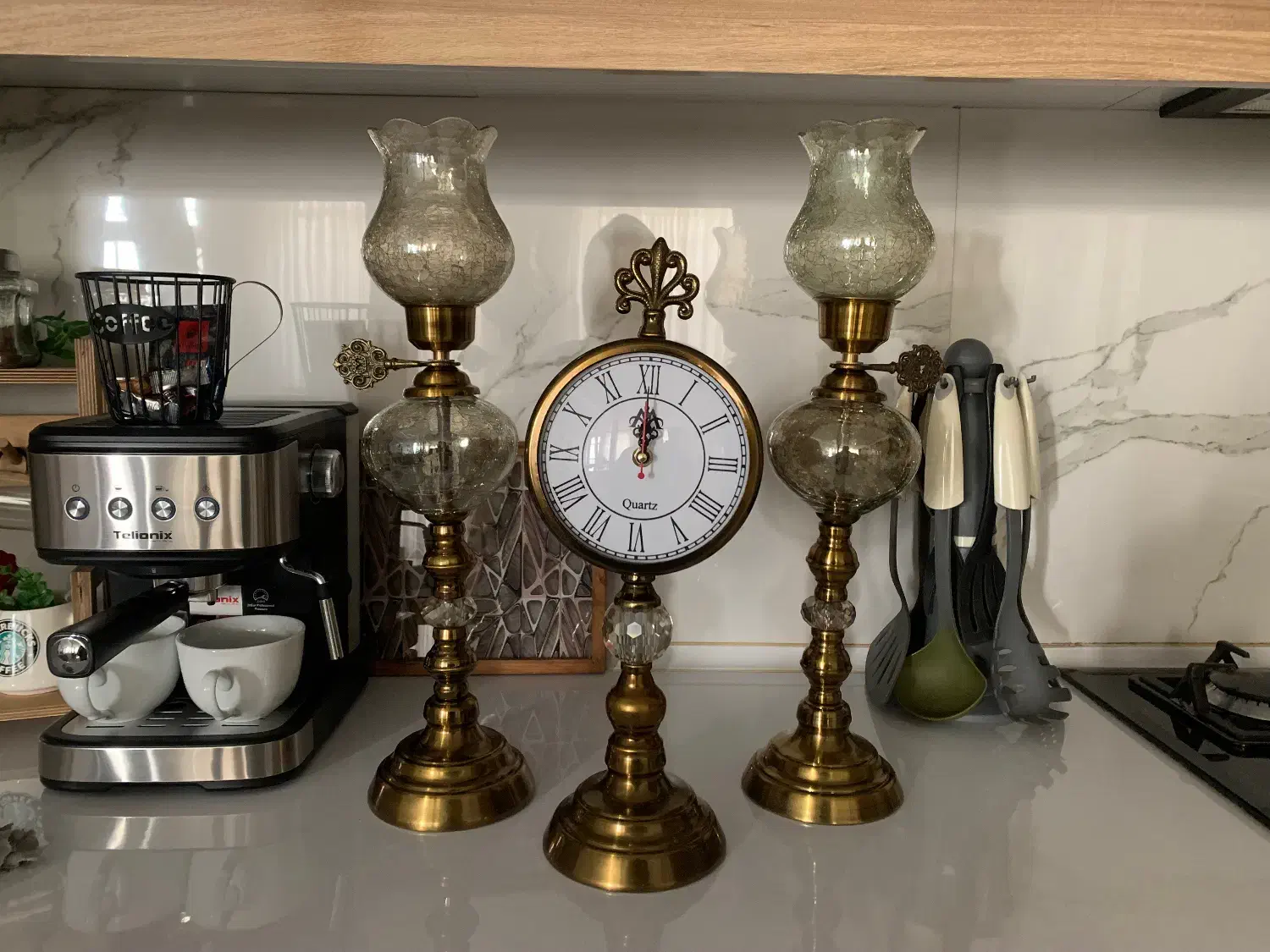 ست ساعت و ایینه شمعدان|ساعت دیواری و تزئینی|مشهد, میعاد (شهرک غرب)|دیوار