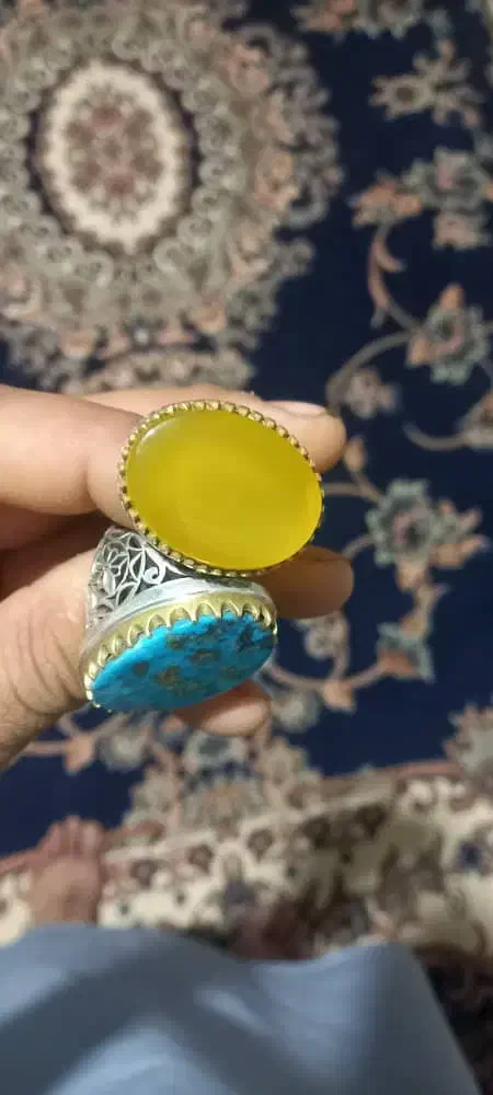 دو عدد انگشتر، فیروزه اصل نیشابور و شرف شمس|جواهرات|ایرانشهر, |دیوار