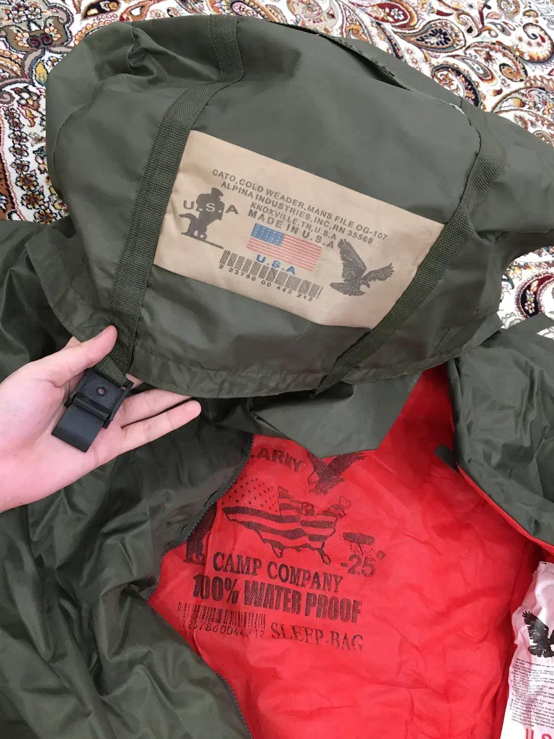 کیسه خواب آمریکایی اصل  کاملا نو|کوهنوردی و کمپینگ|قرچک, مهدیه|دیوار