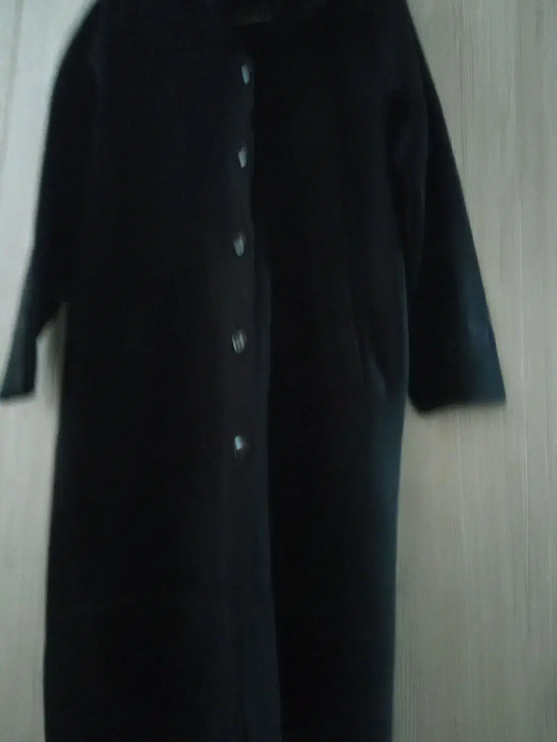 پالتو بافت مشکی بلند جیب دار|لباس|سنندج, |دیوار