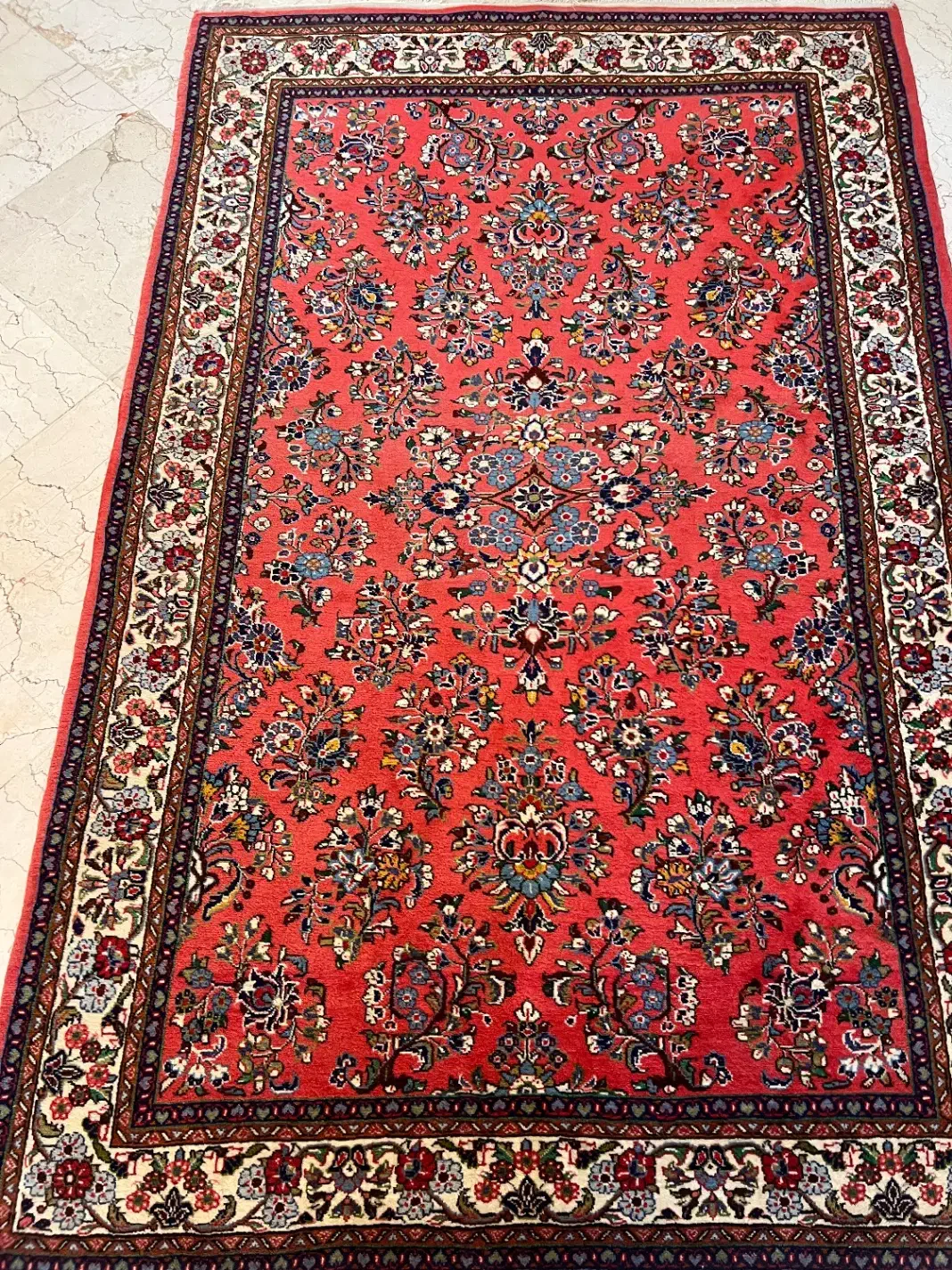 قالیچه ساروق گل آمریکایی|فرش|تهران, فدک|دیوار