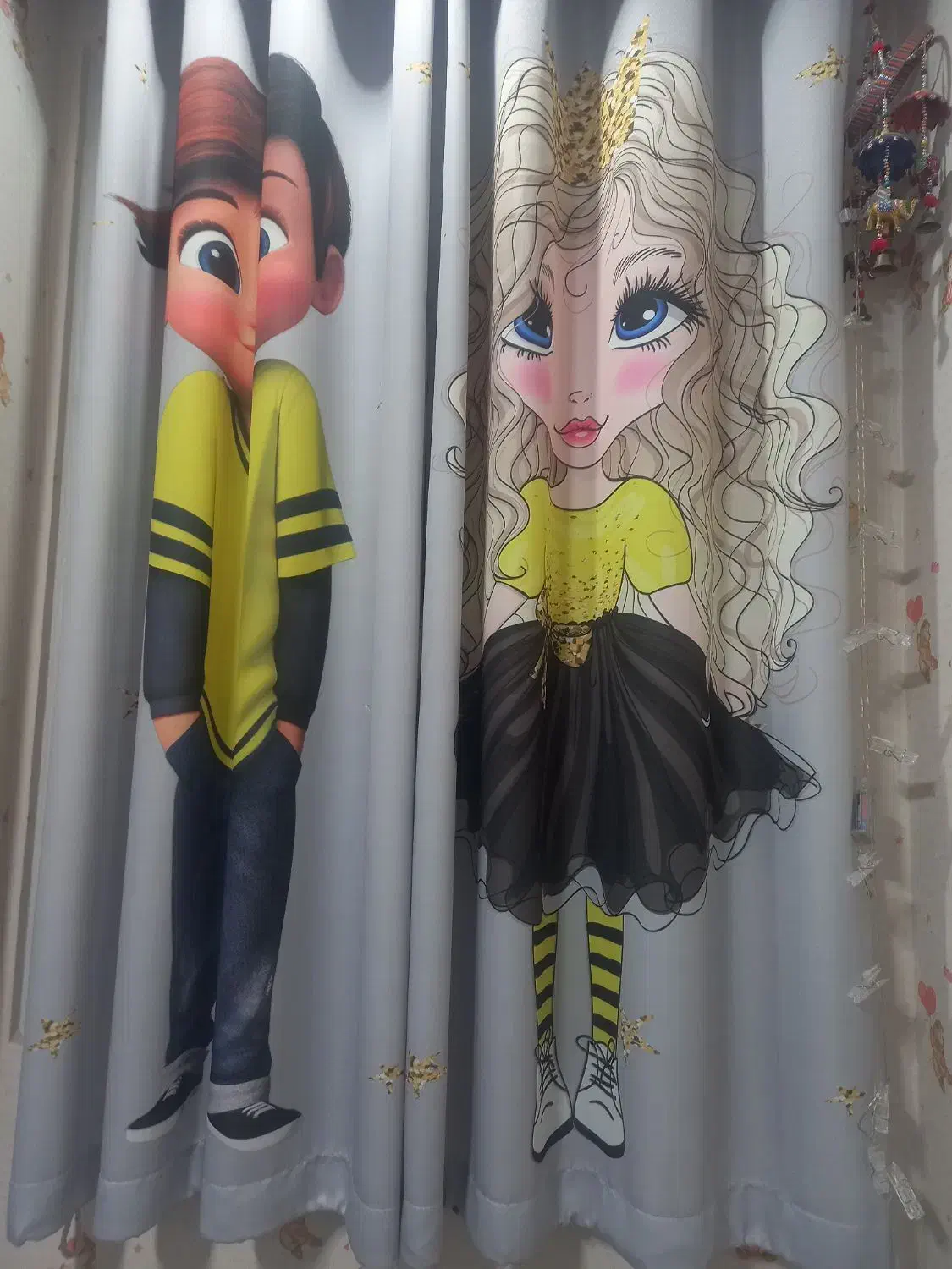 پرده پانچ کودک|پرده، رانر، رومیزی|تهران, باغ خزانه|دیوار