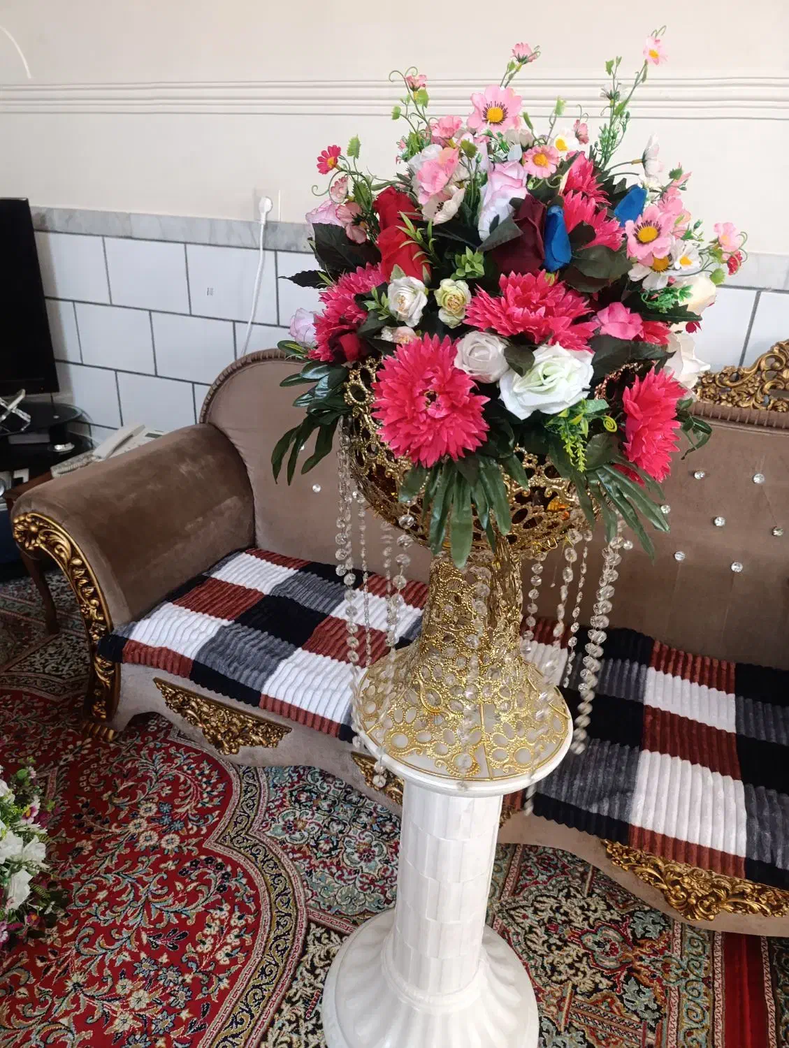 انواع گل و گلدان|گل مصنوعی|کرمان, |دیوار