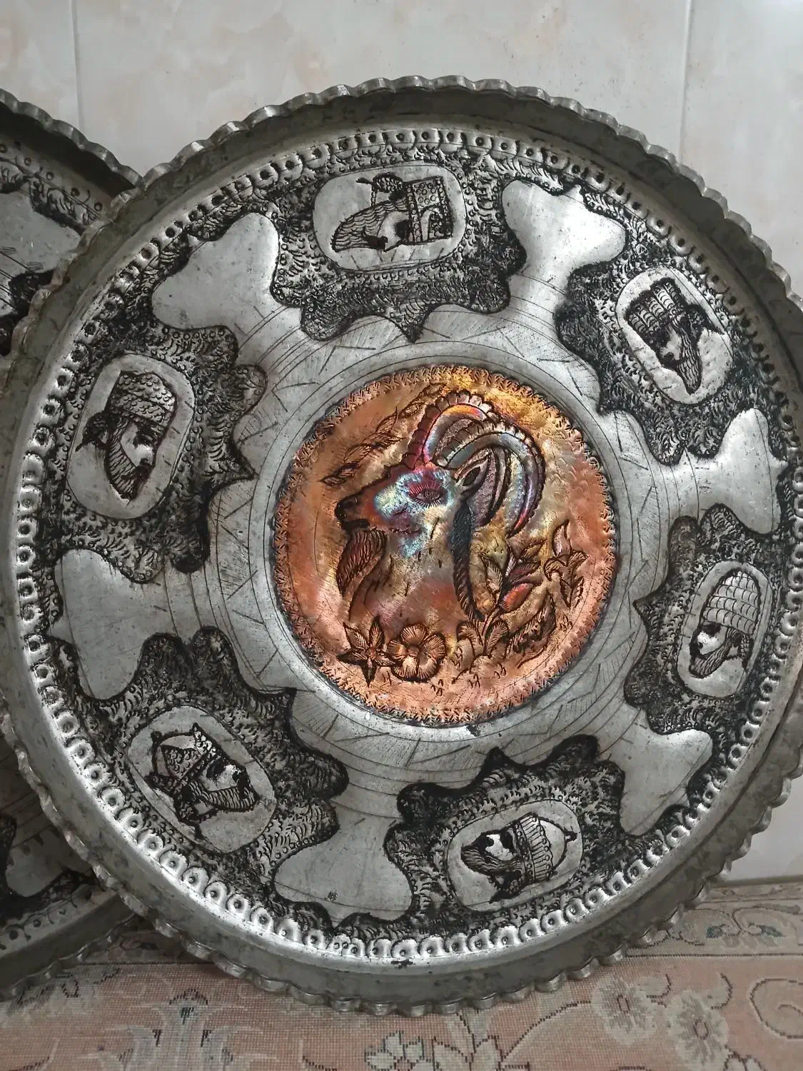 دو عدد مجمعه مسی قلم کاری|کلکسیون اشیاء عتیقه|قرچک, داوود آباد|دیوار