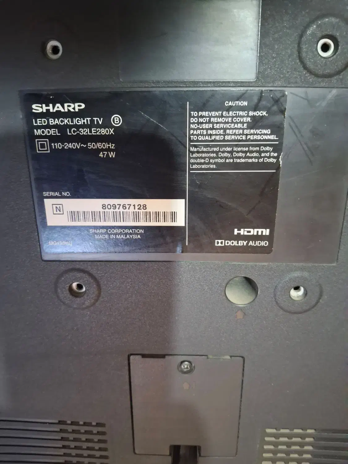 ال ای دی ۳۲ شارپ سالم|تلویزیون و پروژکتور|فلاورجان, |دیوار