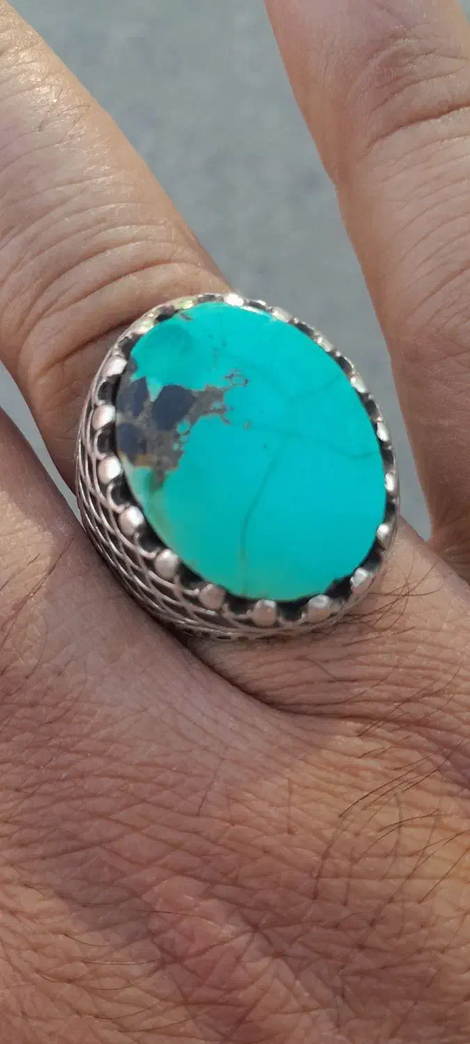 انگشتر نقره فیروزه|جواهرات|شاهین‌شهر, شهرک گلدیس|دیوار