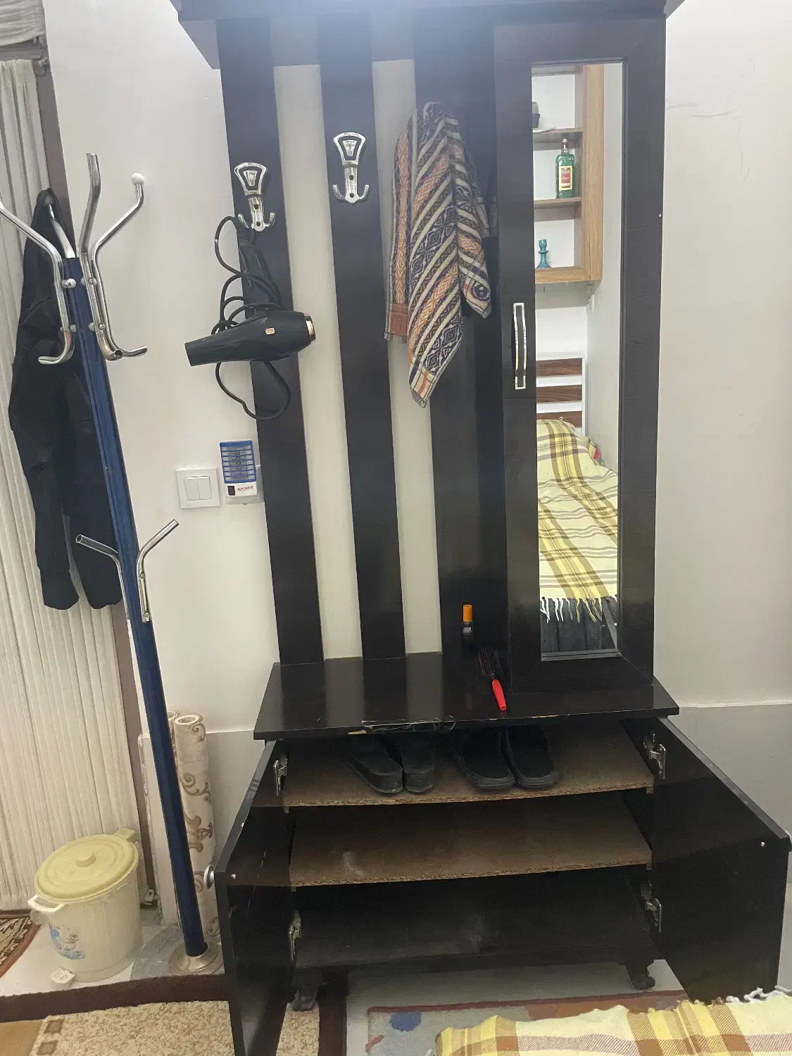 جاکفشی قدی بزرگ اینه دار|جاکفشی، کمد، دراور|کاشمر, |دیوار