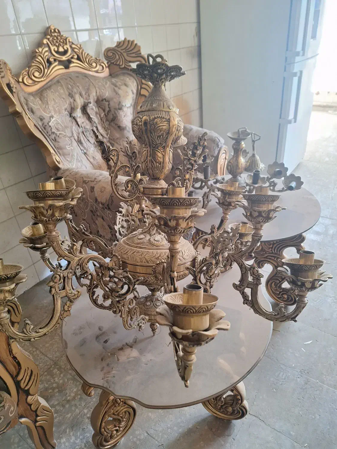 لوستر برنجی|لوستر و چراغ آویز|تهران, جردن|دیوار