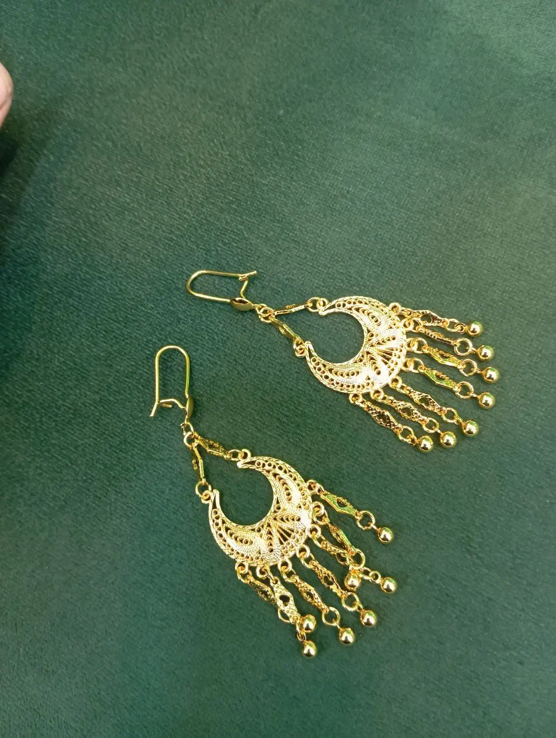 انواع گوشواره ژوپینگ طرح طلا|بدلیجات|همدان, |دیوار