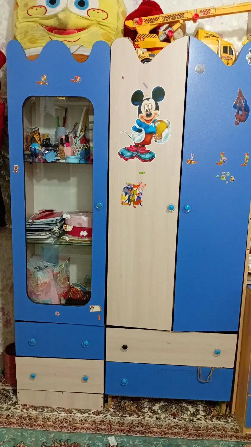 کمد لباس وکتابخانه|اسباب و اثاث بچه|کرمانشاه, |دیوار