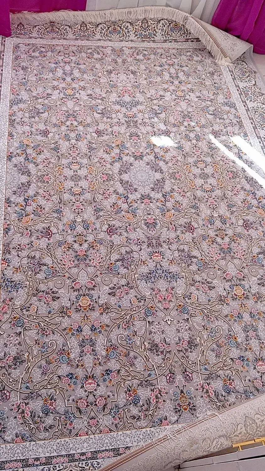 دوتخته فرش شاه پریون ۱۵۰۰ شانه تراکم ۴۵۰۰|فرش|کرمانشاه, |دیوار
