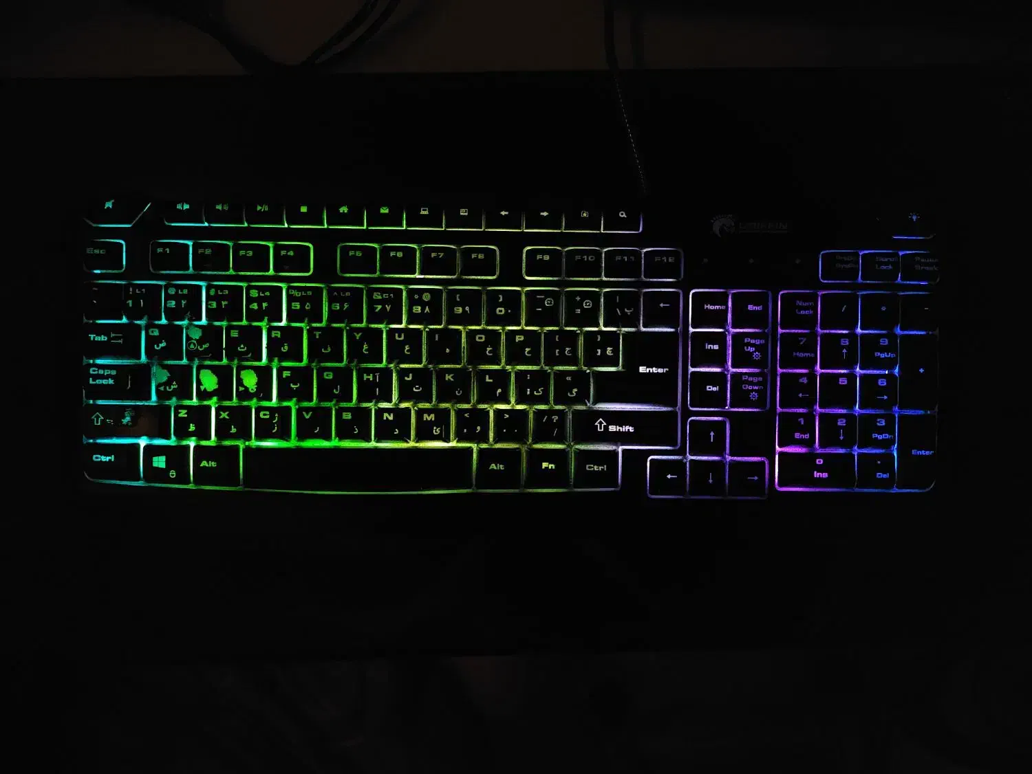 کیبرد gk701 green گریین|قطعات و لوازم جانبی رایانه|مشهد, آزادشهر|دیوار