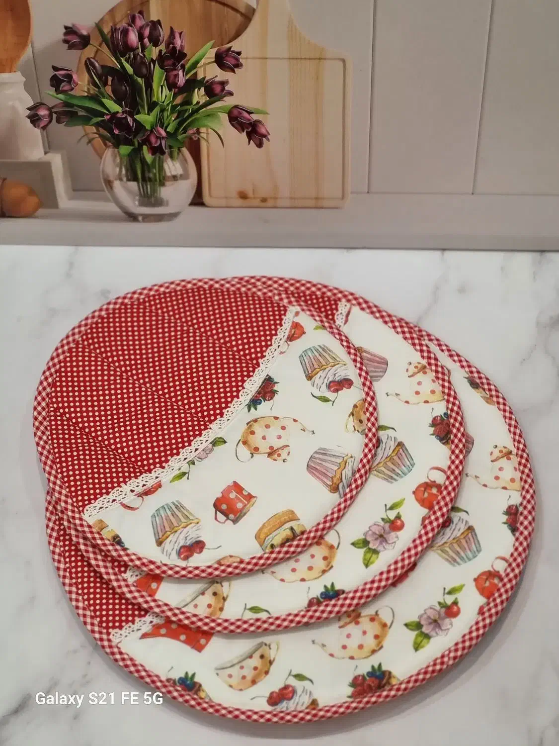 سرویس آشپزخونه با پارچه کتان نخ|سفره، حوله، دستمال آشپزخانه|بندرعباس, |دیوار