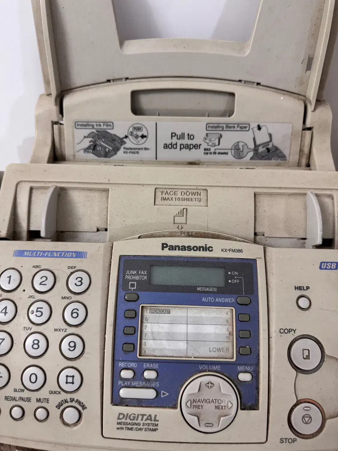 دستگاه فکس و تلفن پاناسونیک(اصلی)|پرینتر، اسکنر، کپی، فکس|تهران, ستارخان|دیوار