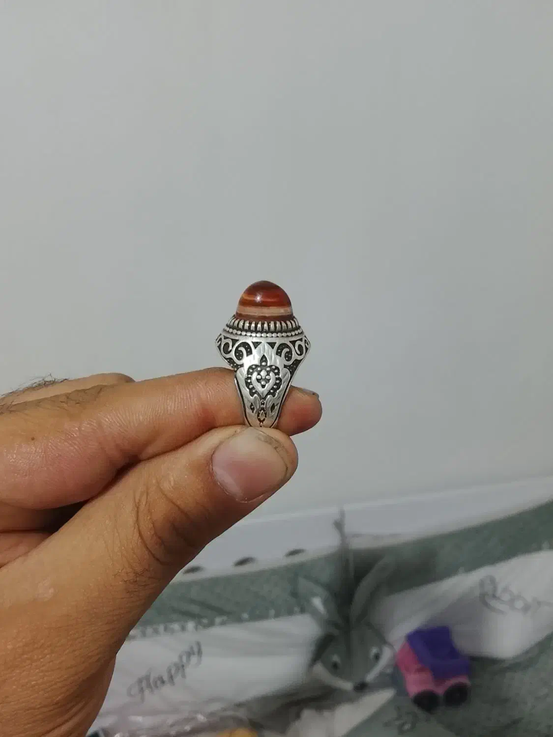 انگشتر نقره فیروزه باباقوری ۹۲۵ عیار|جواهرات|شهریار, اصیل آباد|دیوار