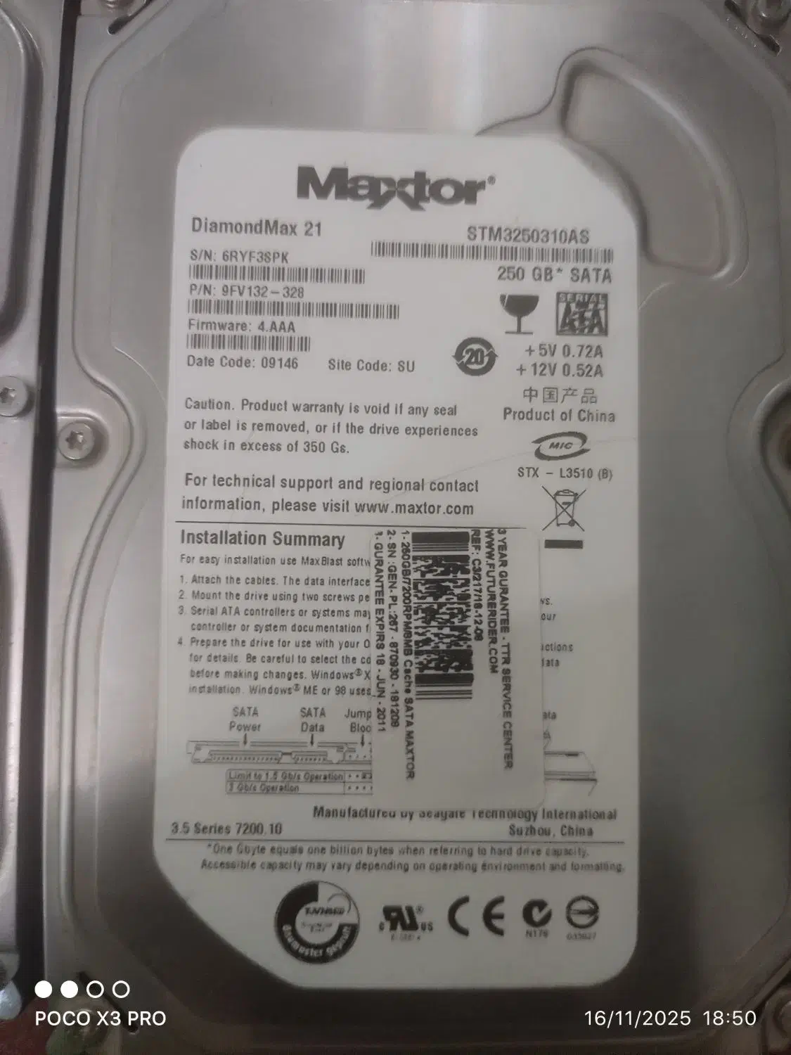 دوعدد هارد ۵۰۰ و ۲۵۶|قطعات و لوازم جانبی رایانه|چهارباغ, |دیوار