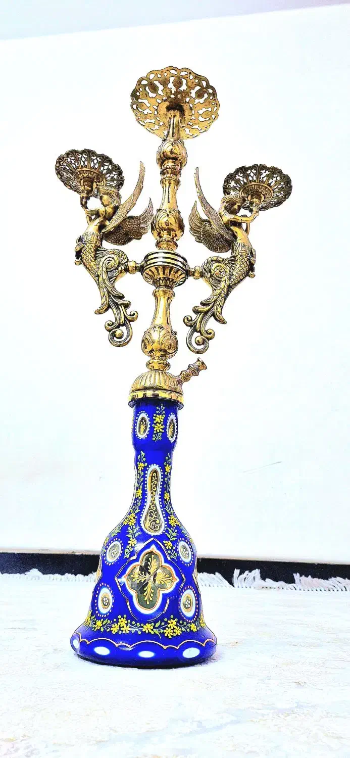 قلیان برنجی دو فرشته سنگین نو و آکبند|کلکسیون و سرگرمی|پاکدشت, پاکدشت (مامازند)|دیوار