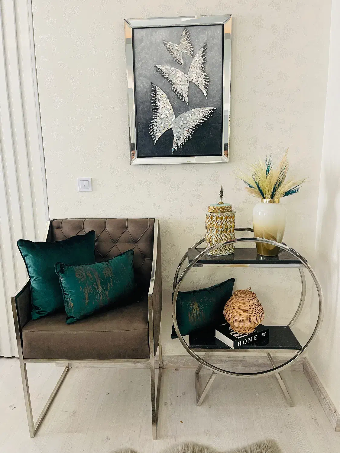 کنسول و صندلی استیل|بوفه، ویترین، کنسول|رشت, چله خانه|دیوار