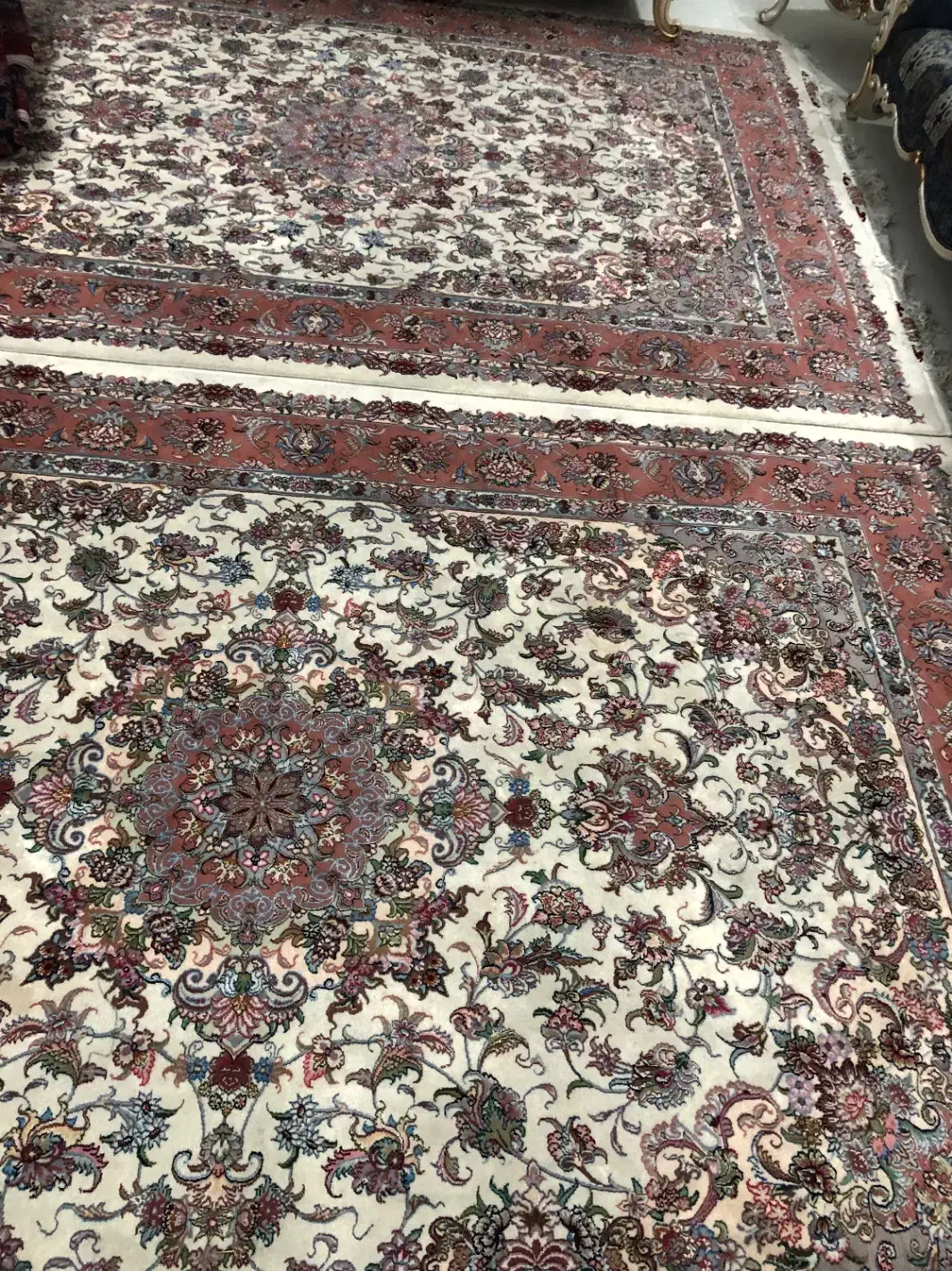 فرش دستبافت ۹متری گل ابریشم|فرش|مشهد, الهیه|دیوار