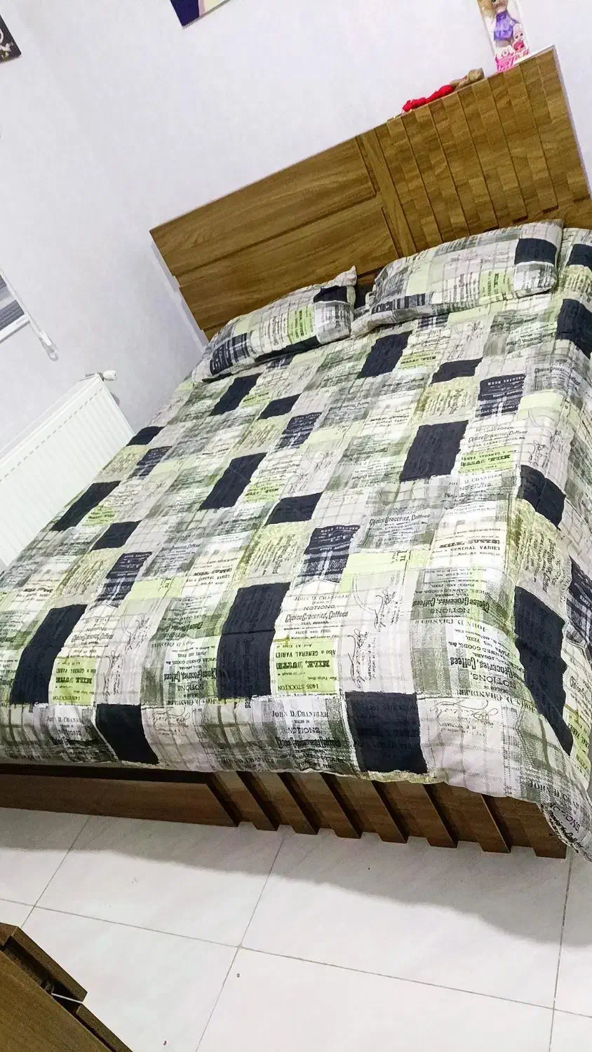 سرویس خواب چوبی دونفره|تخت و سرویس خواب|گرگان, |دیوار