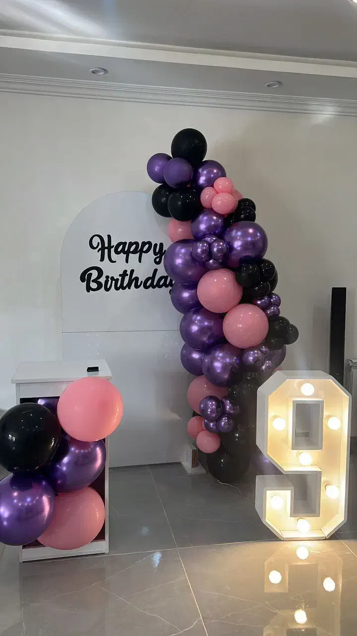 بادکنک آرایی متری ۲۸۰ دکور تولد و اجاره وسایل تولد|خدمات پذیرایی، مراسم|رشت, معلم|دیوار
