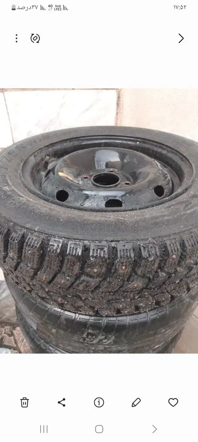 لاستیک یخ شکن کوموهو سایز ۱۴ و۱۳ درحد نو|حراج|اردبیل, |دیوار