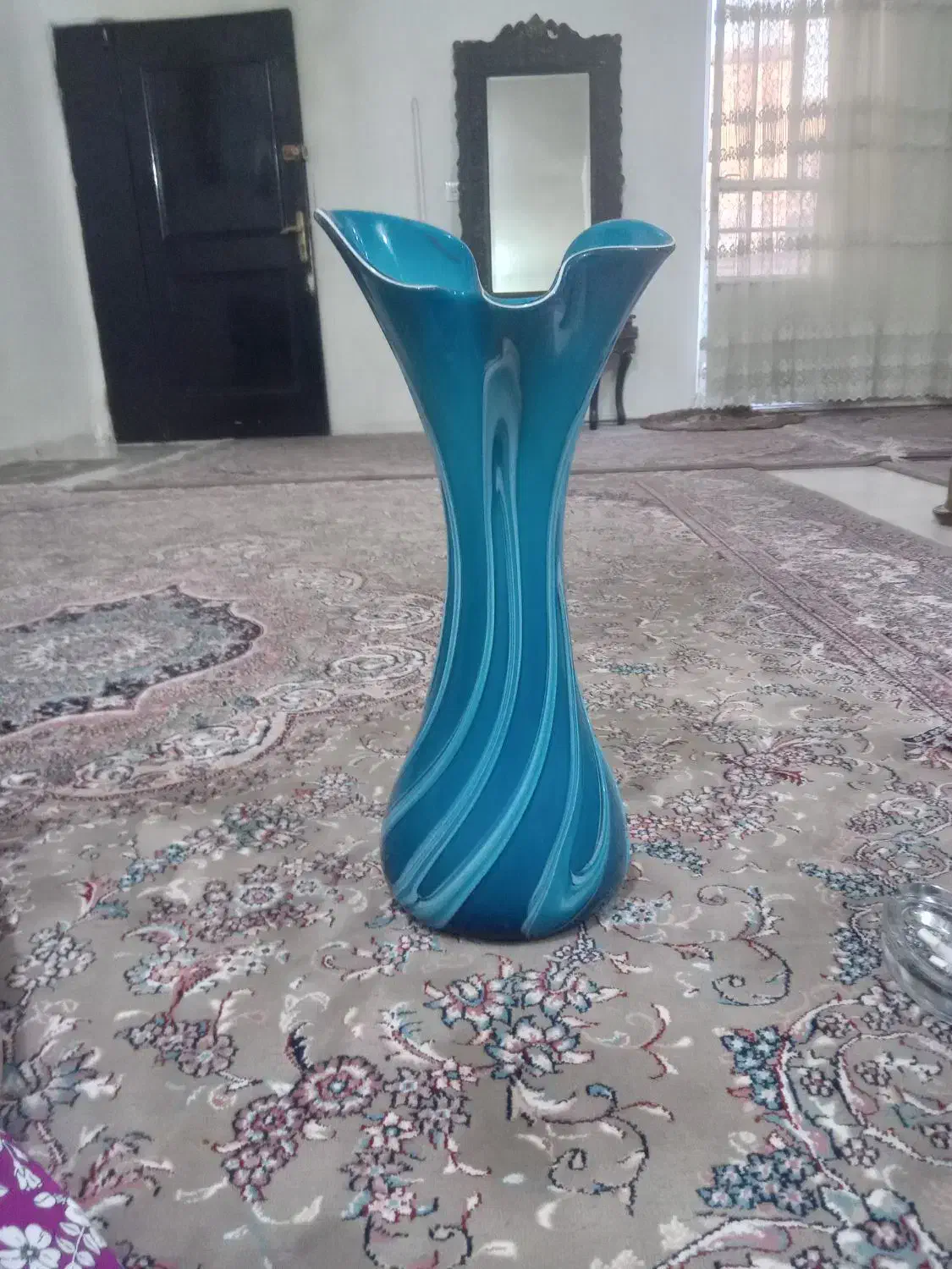 گلدان آبی فیروزه ای شیک|صنایع دستی و سایر لوازم تزئینی|پاکدشت, خاتون آباد|دیوار