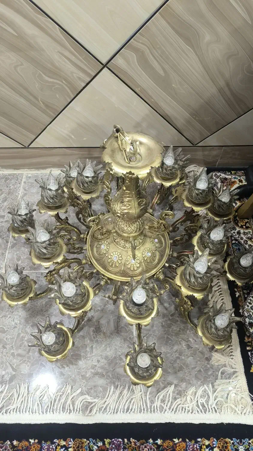 لوستر سلطنتی10شاخه زیر قیمت بازار|لوستر و چراغ آویز|اهواز, کمپلو شمالی|دیوار