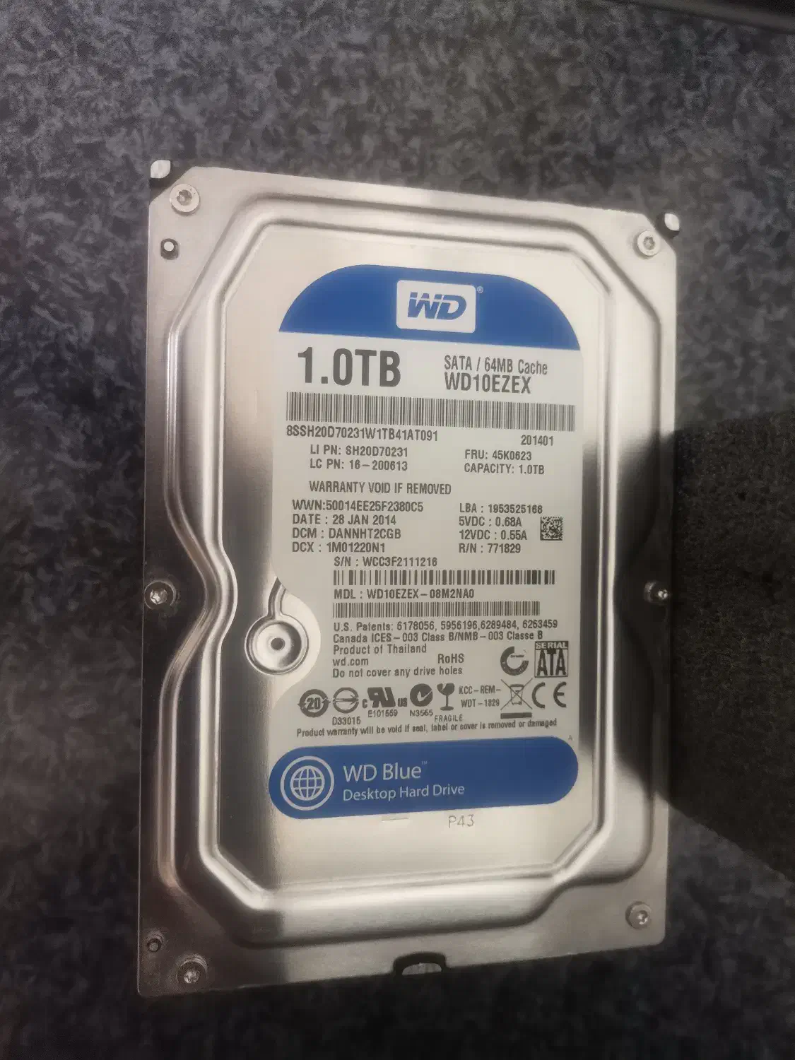 هارد اینترنال 1 ترابایت 1tb وسترن آبی|قطعات و لوازم جانبی رایانه|پردیس, فاز ۳|دیوار