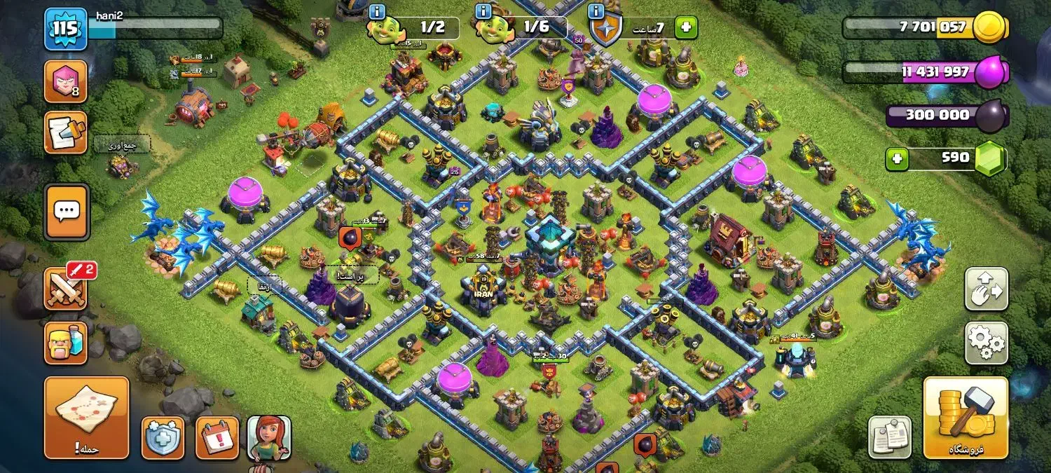 اکانت کلش آف کلنز تان سیزده|کنسول، بازی ویدئویی و آنلاین|شهریار, شهرک وائین|دیوار