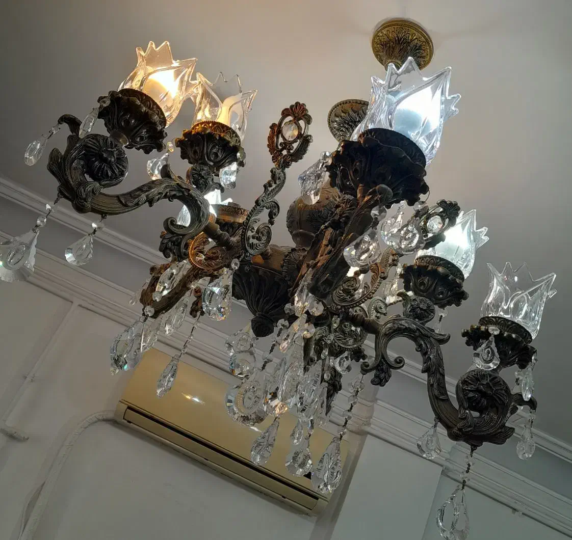 لوستر برنجی|لوستر و چراغ آویز|رشت, معلم|دیوار