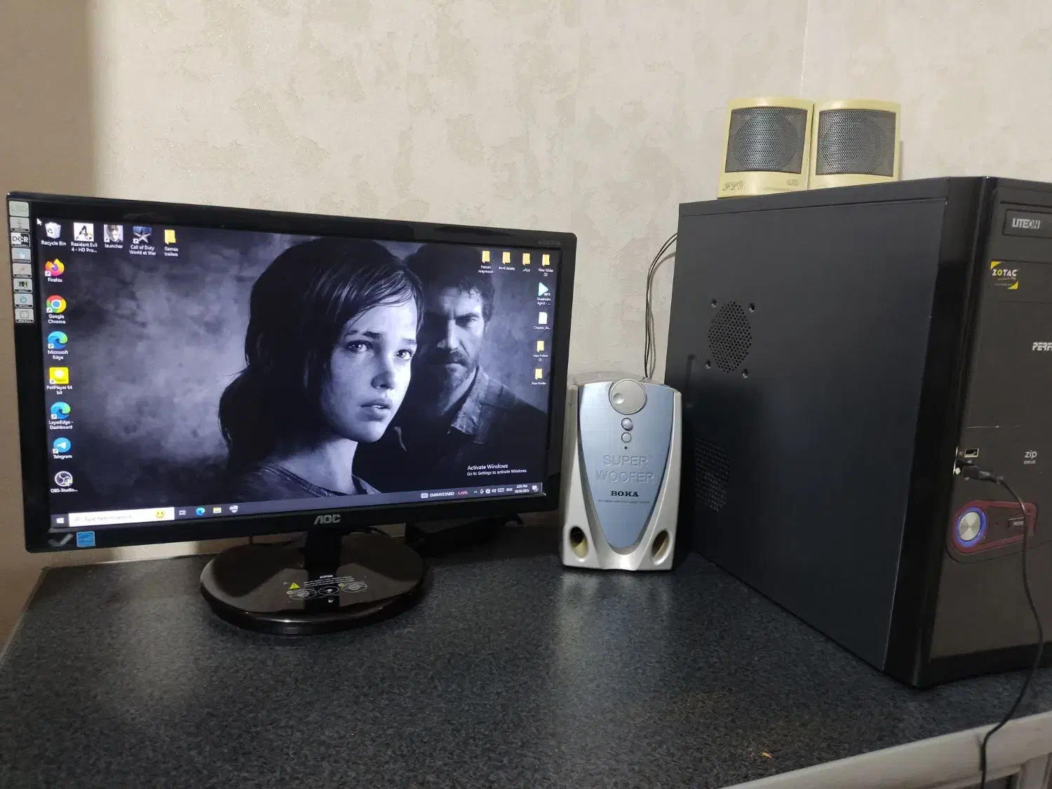 کامپیوتر با مانیتور ۲۰ اینچ سوپراسلیم|رایانه رومیزی|خاوران, |دیوار