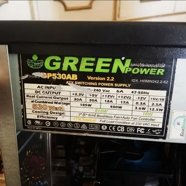 پاور گرین 530|قطعات و لوازم جانبی رایانه|اصفهان, باغ گلها|دیوار