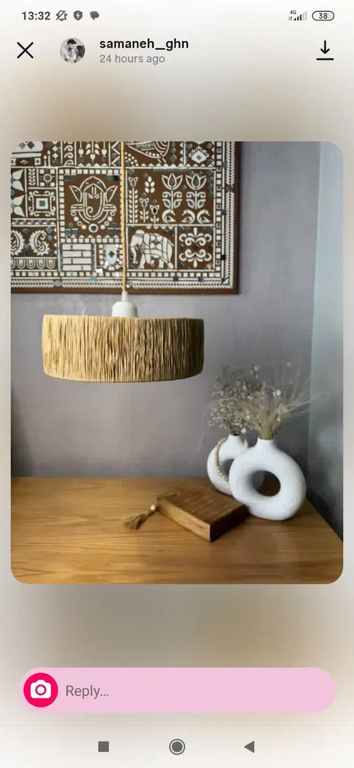 لوستر رافیا|لوستر و چراغ آویز|تهران, تهرانسر شرقی|دیوار