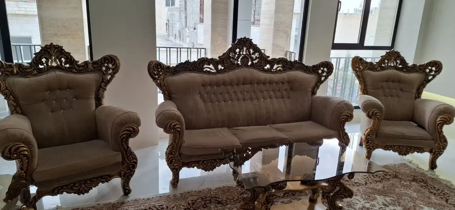 ست مبل چوبی|مبلمان خانگی و میز عسلی|اردبیل, |دیوار