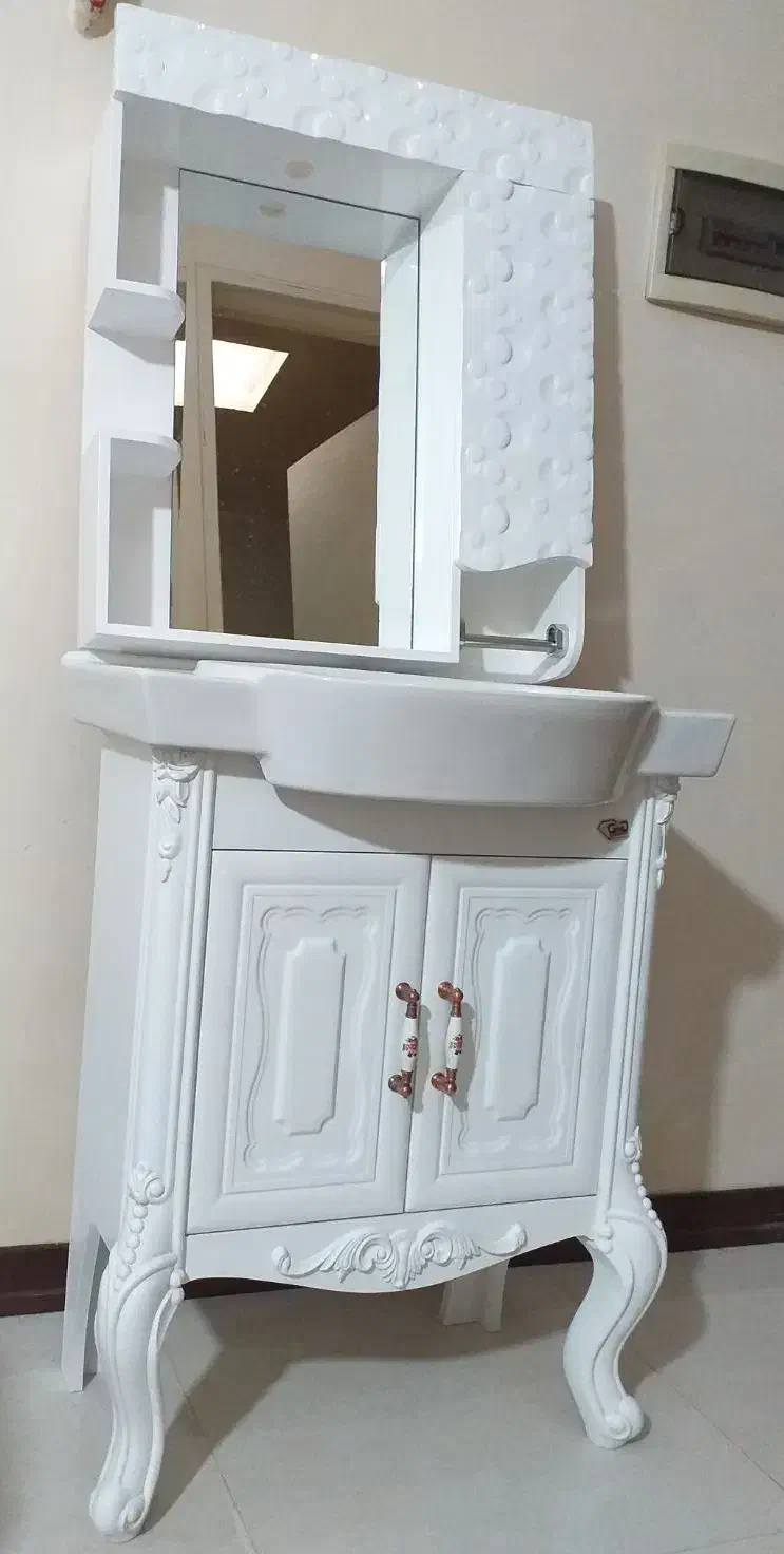 روشویی کابینتی آینه باکس بلند pvc|لوازم سرویس بهداشتی|تهران, هلال احمر|دیوار
