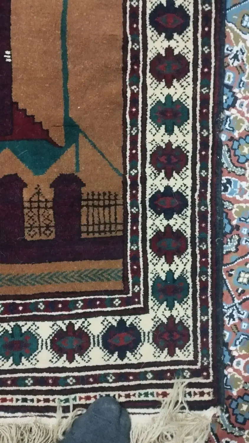 قالیچه دست بافت قدیمی قدمت دار|فرش|گرگان, |دیوار