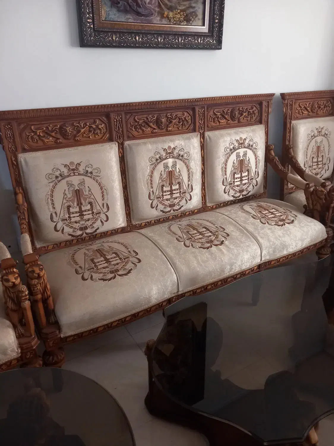 مبل سلطنتی 9نفره|مبلمان خانگی و میز عسلی|تهران, جوادیه|دیوار