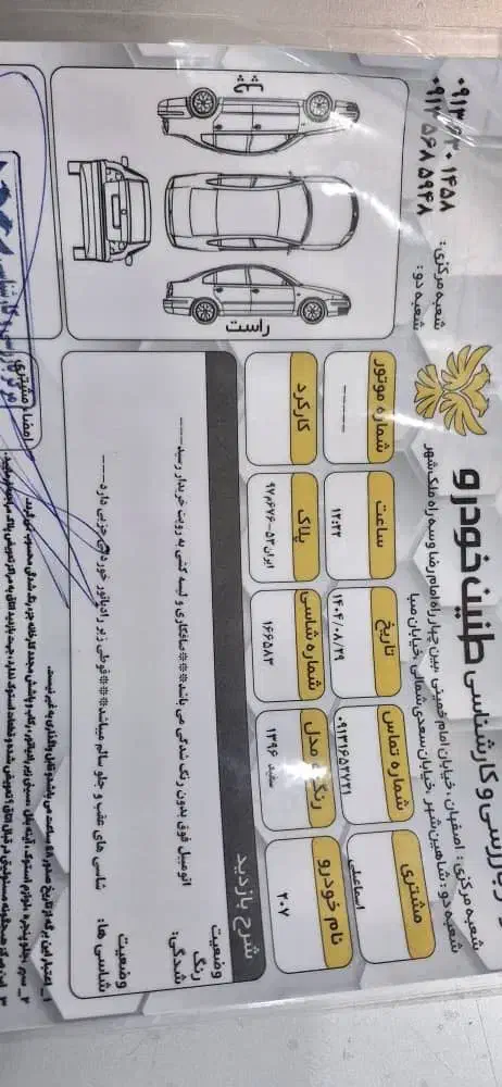 پژو ۲۰۷ دنده ای مدل ۹۶|خودرو سواری و وانت|اصفهان, بهارستان|دیوار