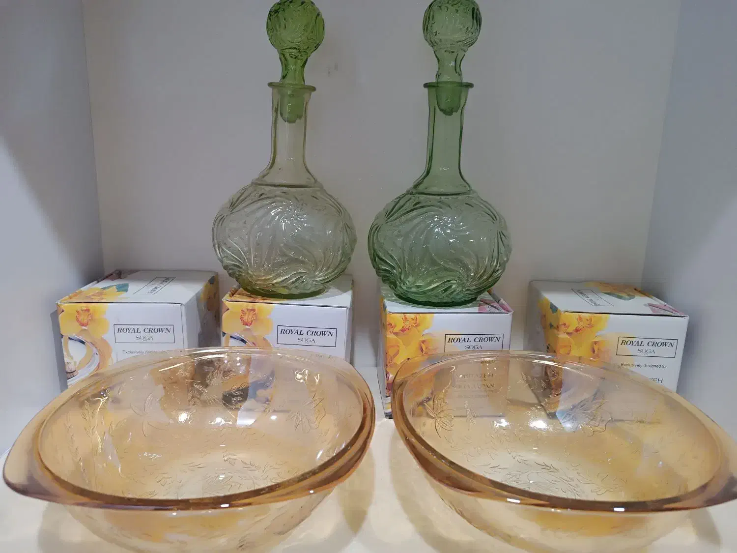 کاسه کریستال آمریکایی|کلکسیون اشیاء عتیقه|قم, چهار امامزاده|دیوار