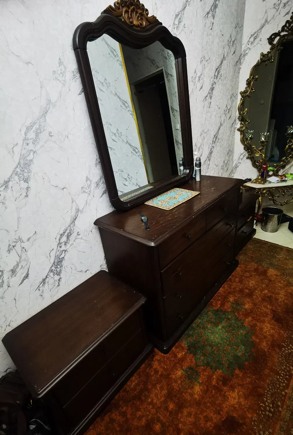 فروش سرویس خواب تمام چوب|تخت و سرویس خواب|سهند, |دیوار