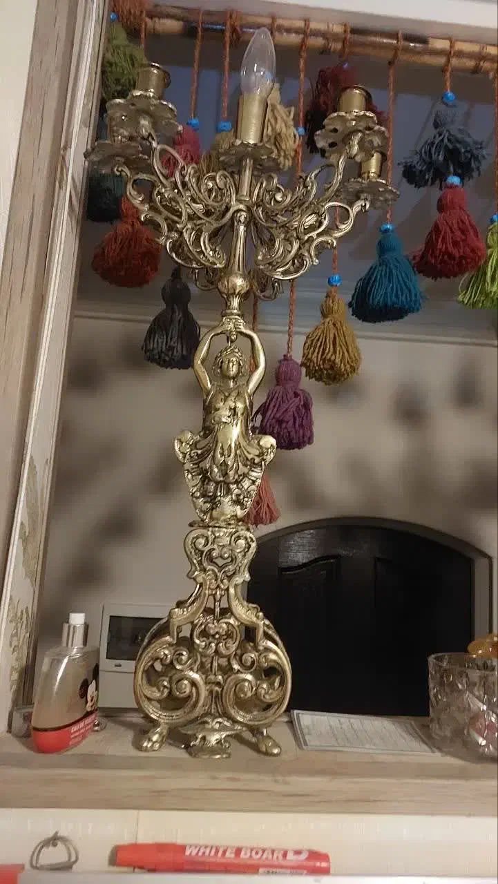 آینه شمعدون و کنسول برنزی|بوفه، ویترین، کنسول|مشهد, کلاهدوز|دیوار